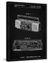 PP752-Vintage Black Boom Box Patent Poster-Cole Borders-Stretched Canvas