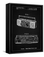 PP752-Vintage Black Boom Box Patent Poster-Cole Borders-Framed Stretched Canvas