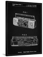PP752-Vintage Black Boom Box Patent Poster-Cole Borders-Stretched Canvas