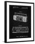 PP752-Vintage Black Boom Box Patent Poster-Cole Borders-Framed Giclee Print