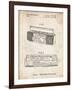 PP752-Vintage Parchment Boom Box Patent Poster-Cole Borders-Framed Giclee Print