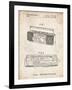 PP752-Vintage Parchment Boom Box Patent Poster-Cole Borders-Framed Giclee Print