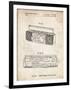 PP752-Vintage Parchment Boom Box Patent Poster-Cole Borders-Framed Premium Giclee Print