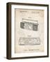 PP752-Vintage Parchment Boom Box Patent Poster-Cole Borders-Framed Giclee Print