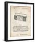 PP752-Vintage Parchment Boom Box Patent Poster-Cole Borders-Framed Giclee Print