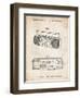 PP752-Vintage Parchment Boom Box Patent Poster-Cole Borders-Framed Premium Giclee Print