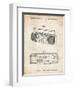 PP752-Vintage Parchment Boom Box Patent Poster-Cole Borders-Framed Premium Giclee Print