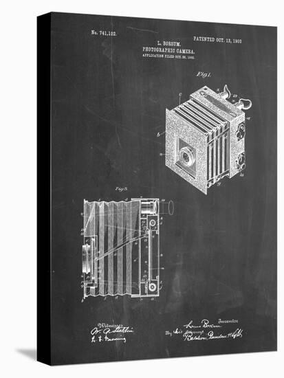 PP753-Chalkboard Borsum Camera Co Reflex Camera Patent Poster-Cole Borders-Stretched Canvas
