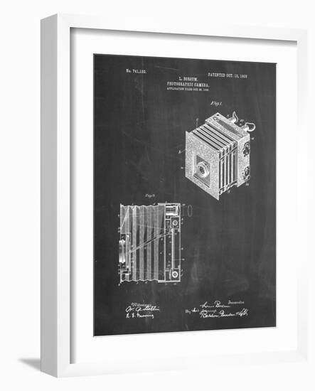 PP753-Chalkboard Borsum Camera Co Reflex Camera Patent Poster-Cole Borders-Framed Giclee Print