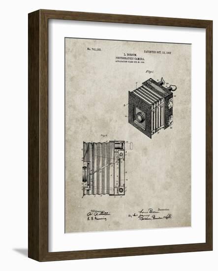 PP753-Sandstone Borsum Camera Co Reflex Camera Patent Poster-Cole Borders-Framed Giclee Print