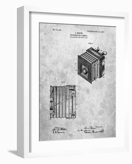 PP753-Slate Borsum Camera Co Reflex Camera Patent Poster-Cole Borders-Framed Giclee Print