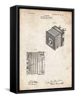 PP753-Vintage Parchment Borsum Camera Co Reflex Camera Patent Poster-Cole Borders-Framed Stretched Canvas