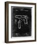 PP76-Black Grunge Colt 1911 Semi-Automatic Pistol Patent Poster-Cole Borders-Framed Giclee Print