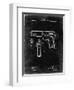 PP76-Black Grunge Colt 1911 Semi-Automatic Pistol Patent Poster-Cole Borders-Framed Giclee Print