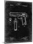 PP76-Black Grunge Colt 1911 Semi-Automatic Pistol Patent Poster-Cole Borders-Mounted Giclee Print