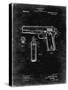 PP76-Black Grunge Colt 1911 Semi-Automatic Pistol Patent Poster-Cole Borders-Stretched Canvas