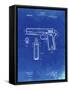 PP76-Faded Blueprint Colt 1911 Semi-Automatic Pistol Patent Poster-Cole Borders-Framed Stretched Canvas