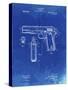 PP76-Faded Blueprint Colt 1911 Semi-Automatic Pistol Patent Poster-Cole Borders-Stretched Canvas