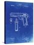 PP76-Faded Blueprint Colt 1911 Semi-Automatic Pistol Patent Poster-Cole Borders-Stretched Canvas