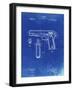 PP76-Faded Blueprint Colt 1911 Semi-Automatic Pistol Patent Poster-Cole Borders-Framed Giclee Print