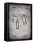 PP76-Faded Grey Colt 1911 Semi-Automatic Pistol Patent Poster-Cole Borders-Framed Stretched Canvas