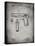 PP76-Faded Grey Colt 1911 Semi-Automatic Pistol Patent Poster-Cole Borders-Stretched Canvas