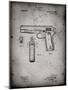 PP76-Faded Grey Colt 1911 Semi-Automatic Pistol Patent Poster-Cole Borders-Mounted Giclee Print