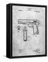 PP76-Slate Colt 1911 Semi-Automatic Pistol Patent Poster-Cole Borders-Framed Stretched Canvas