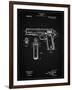 PP76-Vintage Black Colt 1911 Semi-Automatic Pistol Patent Poster-Cole Borders-Framed Giclee Print