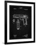 PP76-Vintage Black Colt 1911 Semi-Automatic Pistol Patent Poster-Cole Borders-Framed Giclee Print