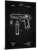 PP76-Vintage Black Colt 1911 Semi-Automatic Pistol Patent Poster-Cole Borders-Mounted Giclee Print