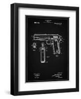 PP76-Vintage Black Colt 1911 Semi-Automatic Pistol Patent Poster-Cole Borders-Framed Premium Giclee Print