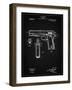 PP76-Vintage Black Colt 1911 Semi-Automatic Pistol Patent Poster-Cole Borders-Framed Giclee Print