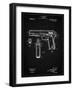 PP76-Vintage Black Colt 1911 Semi-Automatic Pistol Patent Poster-Cole Borders-Framed Giclee Print