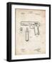 PP76-Vintage Parchment Colt 1911 Semi-Automatic Pistol Patent Poster-Cole Borders-Framed Giclee Print