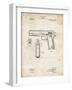 PP76-Vintage Parchment Colt 1911 Semi-Automatic Pistol Patent Poster-Cole Borders-Framed Giclee Print