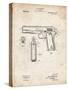 PP76-Vintage Parchment Colt 1911 Semi-Automatic Pistol Patent Poster-Cole Borders-Stretched Canvas