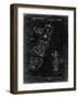 PP760-Black Grunge Burton Touring Snowboard Patent Poster-Cole Borders-Framed Giclee Print