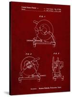 PP762-Burgundy Chop Saw Patent Poster-Cole Borders-Stretched Canvas