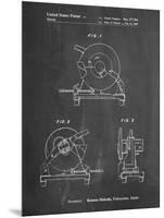 PP762-Chalkboard Chop Saw Patent Poster-Cole Borders-Mounted Premium Giclee Print