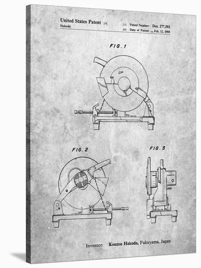 PP762-Slate Chop Saw Patent Poster-Cole Borders-Stretched Canvas