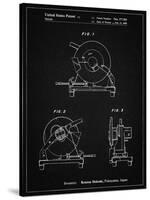 PP762-Vintage Black Chop Saw Patent Poster-Cole Borders-Stretched Canvas