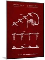 PP763-Burgundy Christmas Lights Poster-Cole Borders-Mounted Premium Giclee Print