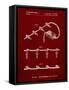 PP763-Burgundy Christmas Lights Poster-Cole Borders-Framed Stretched Canvas