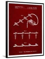 PP763-Burgundy Christmas Lights Poster-Cole Borders-Framed Premium Giclee Print