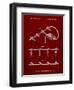 PP763-Burgundy Christmas Lights Poster-Cole Borders-Framed Giclee Print