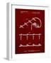 PP763-Burgundy Christmas Lights Poster-Cole Borders-Framed Giclee Print