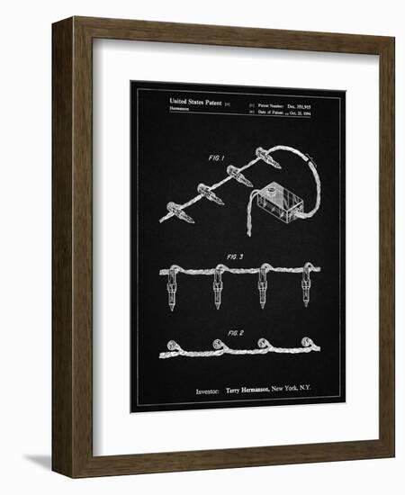 PP763-Vintage Black Christmas Lights Poster-Cole Borders-Framed Giclee Print