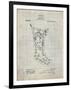 PP764-Antique Grid Parchment Christmas Stocking 1912 Patent Poster-Cole Borders-Framed Giclee Print