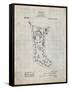 PP764-Antique Grid Parchment Christmas Stocking 1912 Patent Poster-Cole Borders-Framed Stretched Canvas